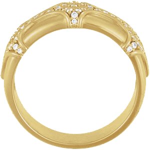 14K Yellow Gold 1/2 CTW Natural Diamond Vintage-Inspired Ring