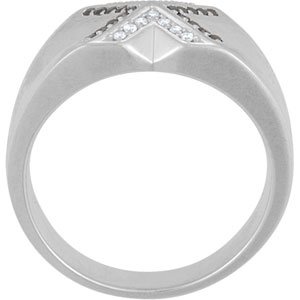 Sterling Silver 1/4 CTW Natural Black & White Diamond Ring