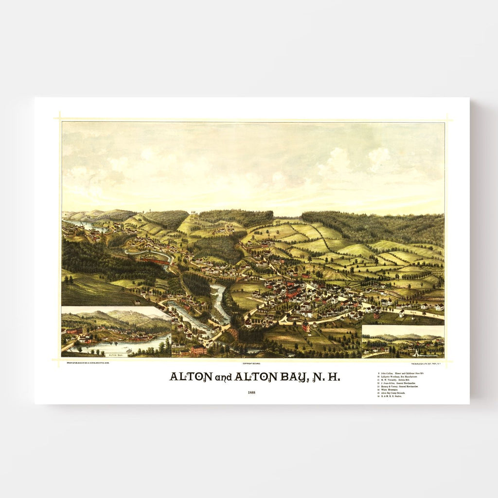 Vintage Map of Alton, New Hampshire 1888