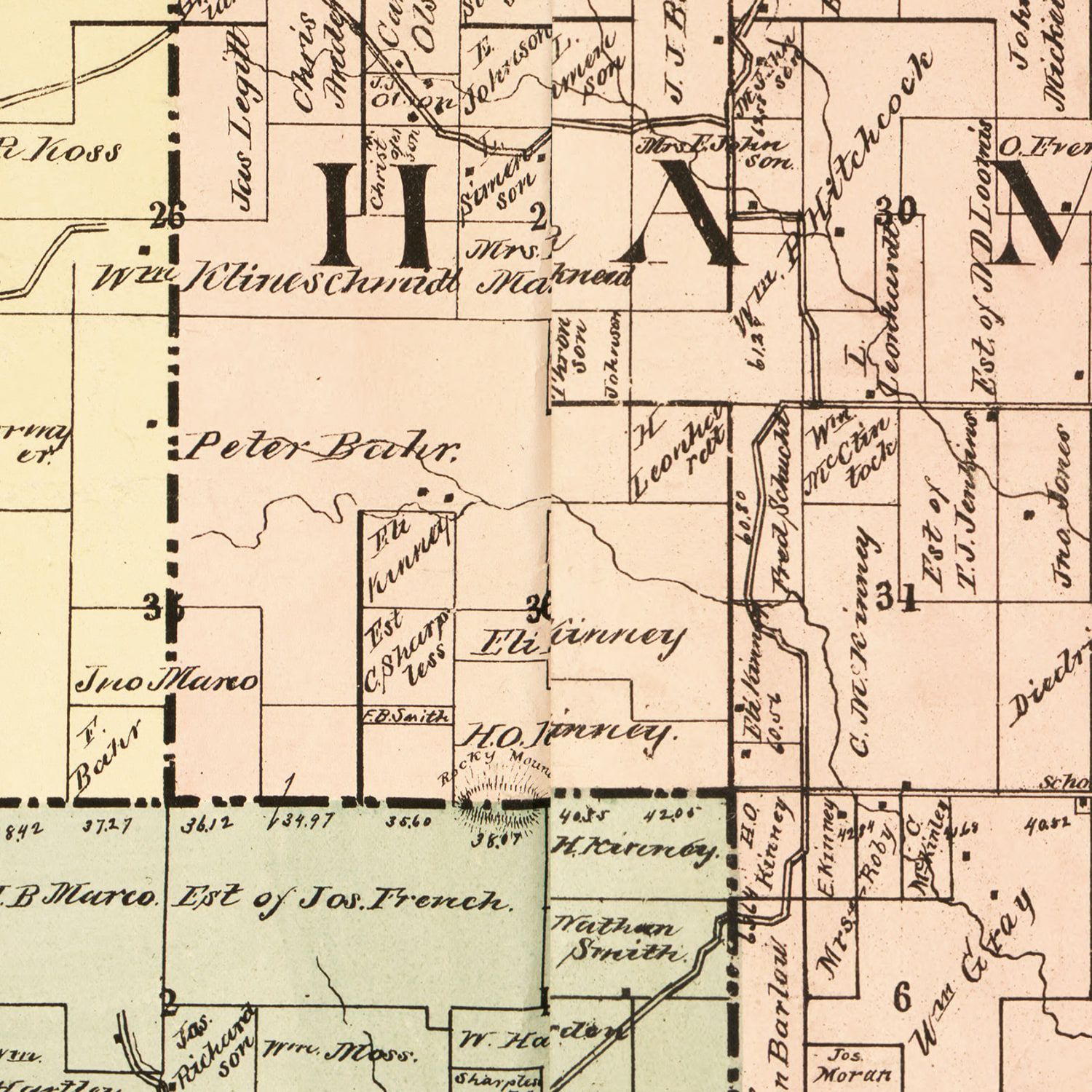 Vintage Map of La Crosse County, Wisconsin 1890