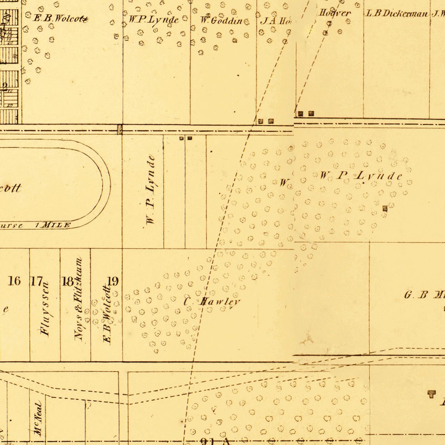 Vintage Map of Milwaukee County, Wisconsin 1858