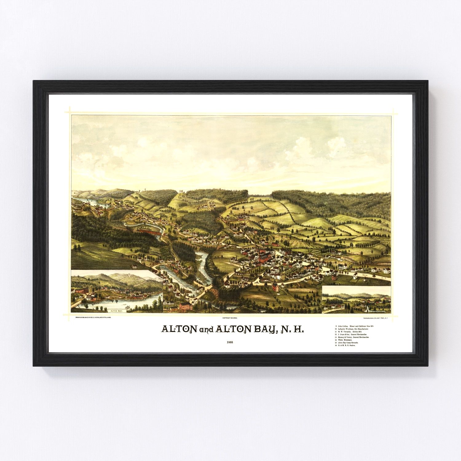 Vintage Map of Alton, New Hampshire 1888