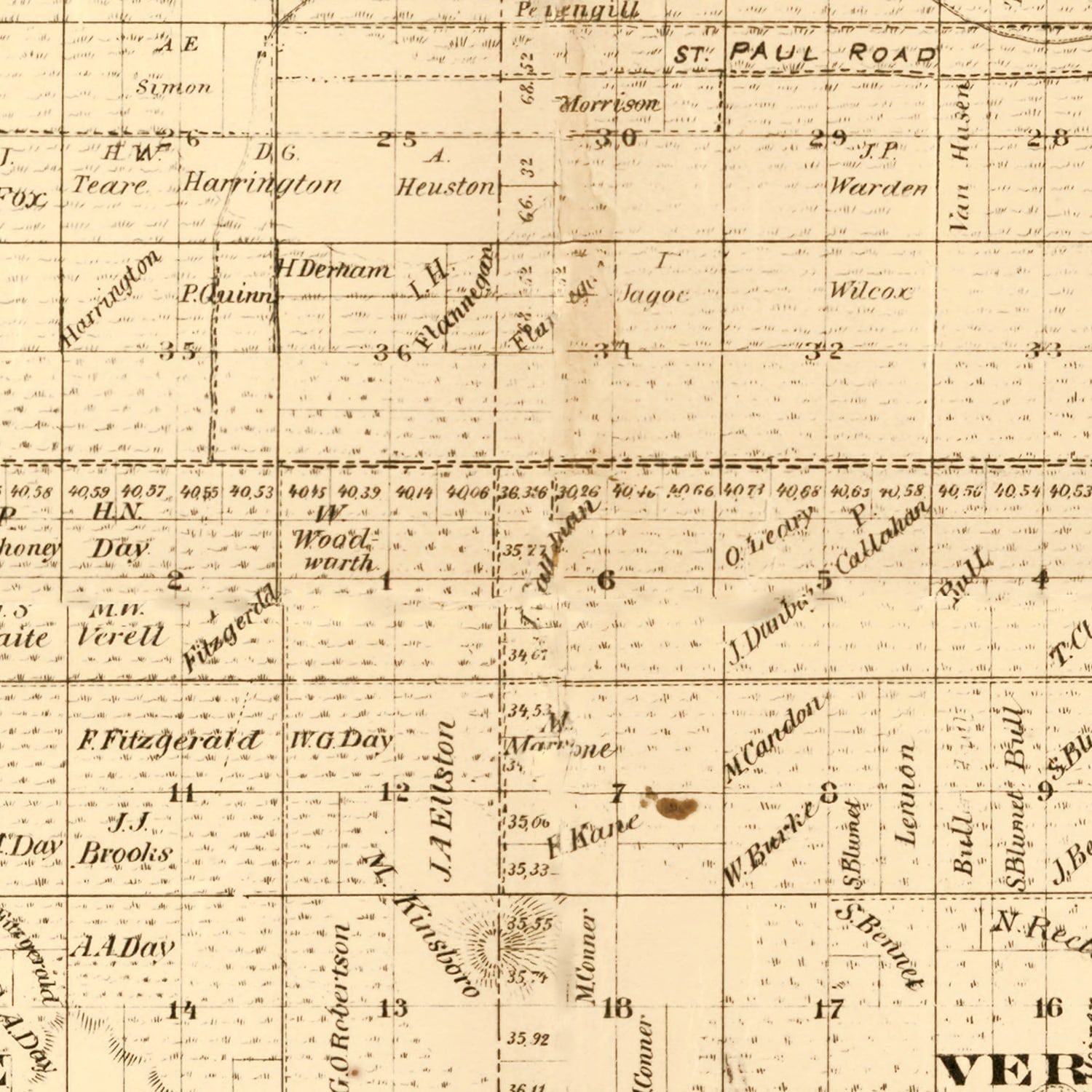 Vintage Map of Dakota County, Minnesota 1874