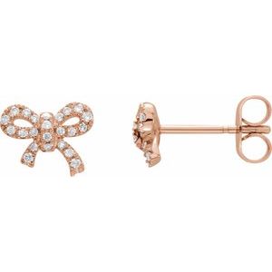 14K Rose Gold 1/5 CTW Natural Diamond Earrings
