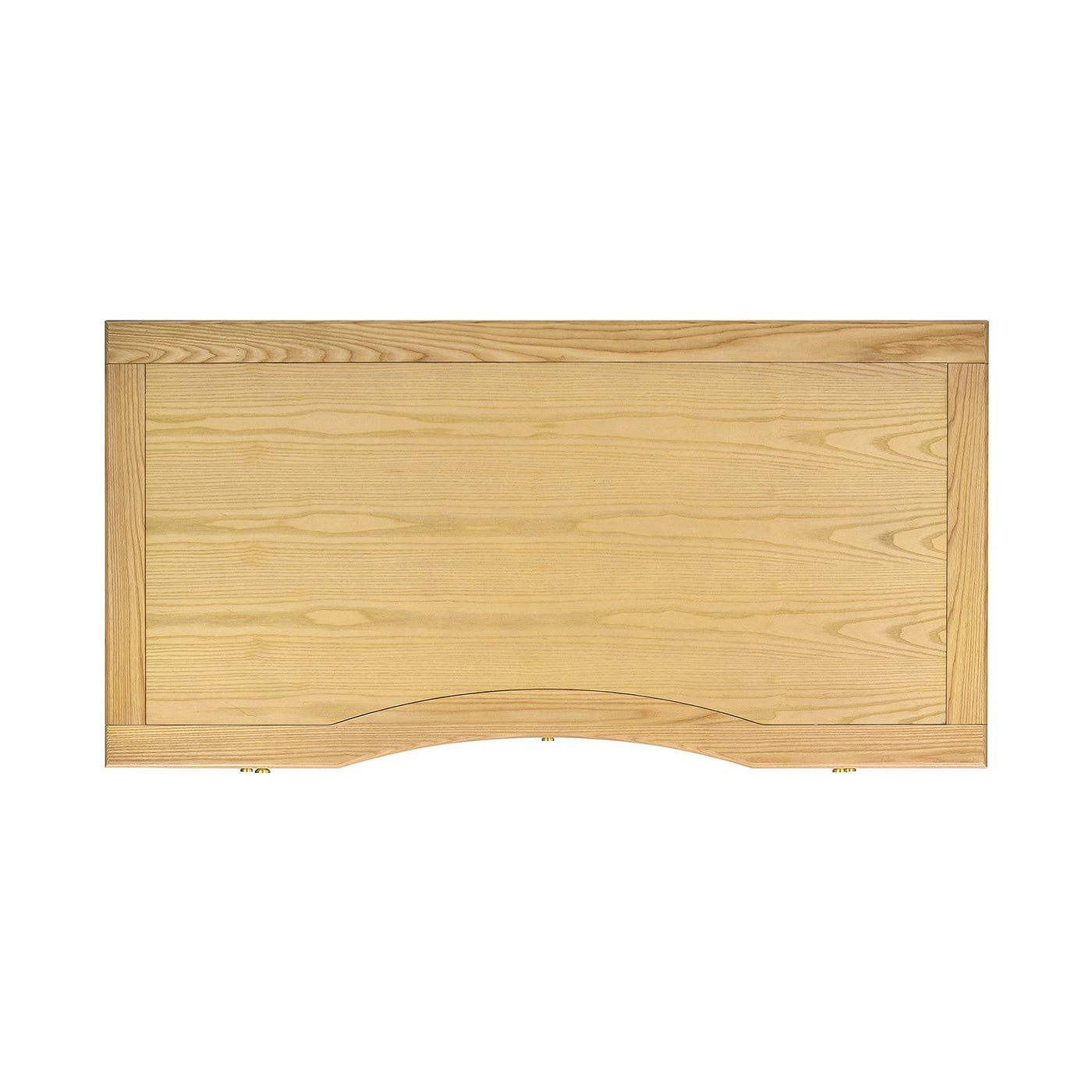 Dauphin Gold Accent 5-Drawer Wood Executive Desk, Natural Brown Wood