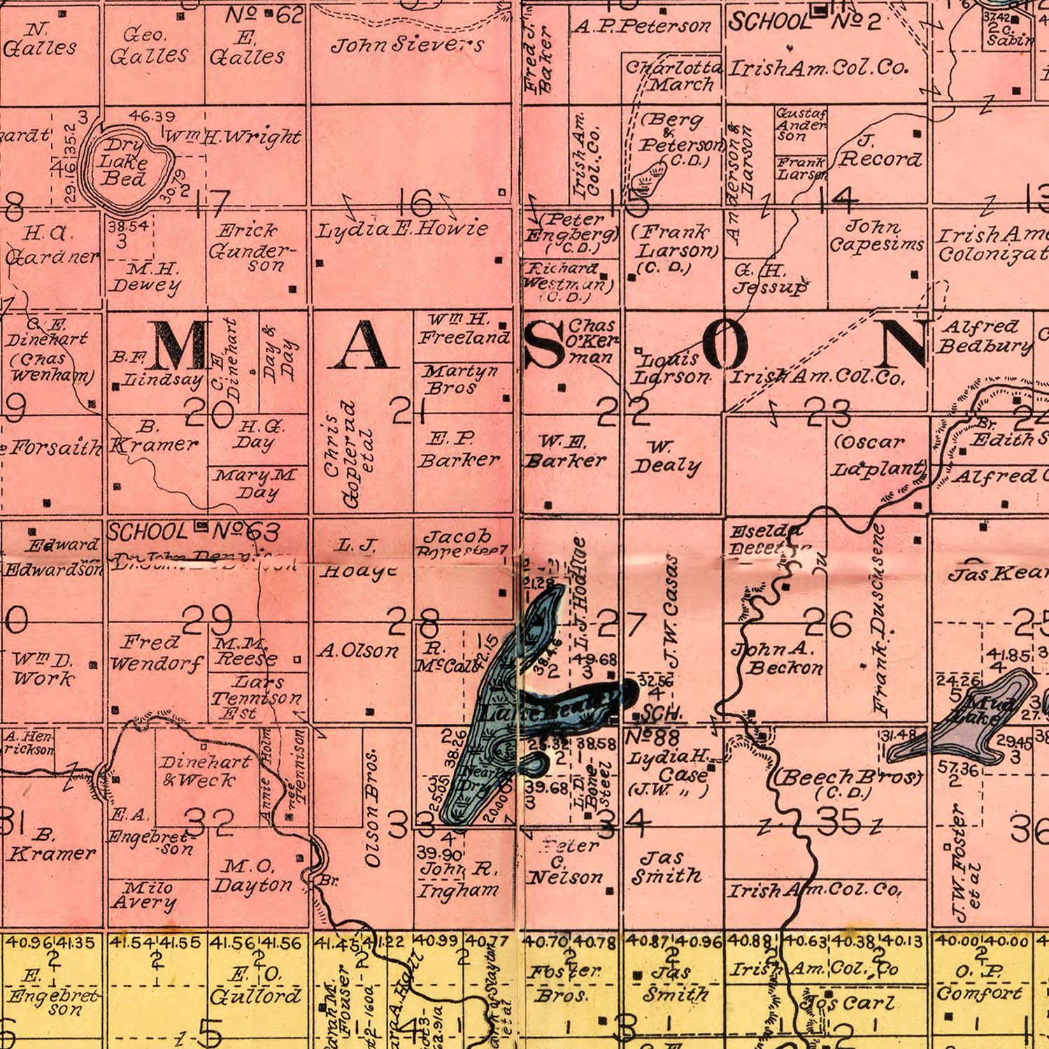 Vintage Map of Murray County, Minnesota 1898