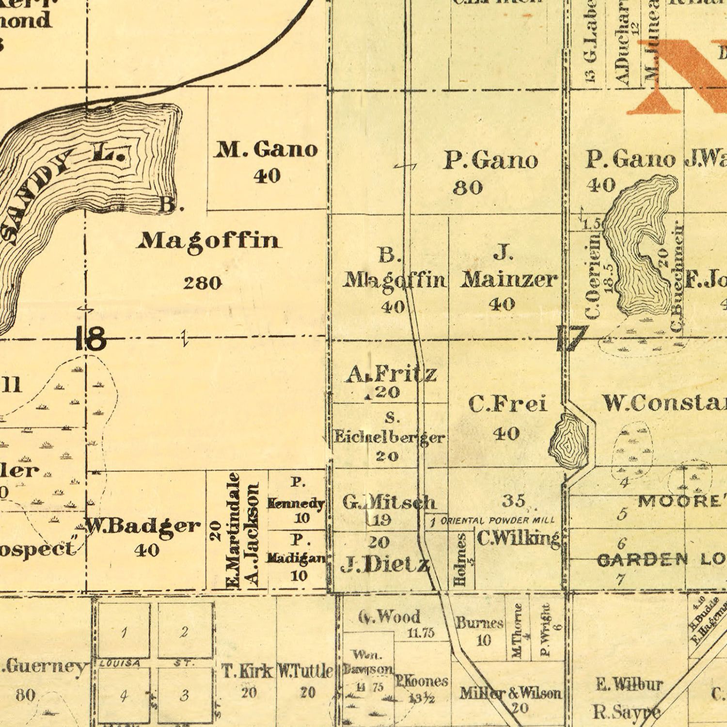 Vintage Map of Ramsey County, Minnesota 1885