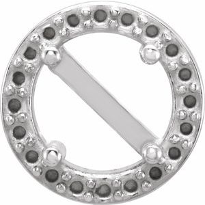 14K White Gold 5.2 mm Round Halo-Style Earring Mounting