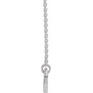 14K White Gold .03 CTW Natural Diamond Heart 16" Necklace