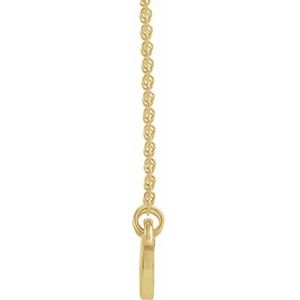 14K Yellow Gold .03 CTW Natural Diamond Heart 16" Necklace