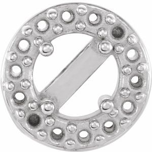 14K White Gold 2.9 mm Round Halo-Style Earring Mounting