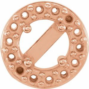 14K Rose Gold 2.9 mm Round Halo-Style Earring Mounting