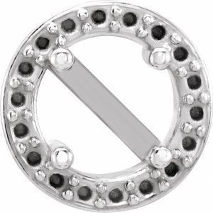 14K White Gold  3.9 mm Round Halo-Style Earring Mounting
