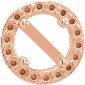 14K Rose Gold 3.9 mm Round Halo-Style Earring Mounting