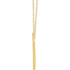 14K Yellow Gold 1/6 CTW Natural Diamond V 16-18" Necklace