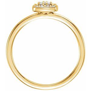 14K Yellow Gold 1/4 CTW Natural Diamond Halo-Style Stackable Ring