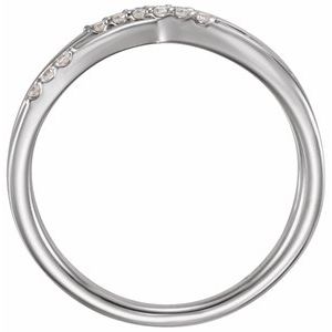 Platinum 1/6 CTW Natural Diamond Criss-Cross Ring