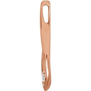 14K Rose Gold 1/10 CTW Natural Diamond Freeform Pendant