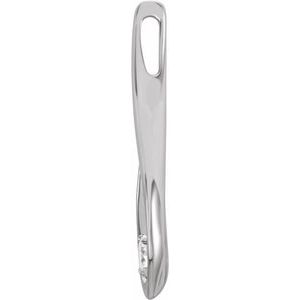 14K White Gold 1/10 CTW Natural Diamond Freeform Pendant