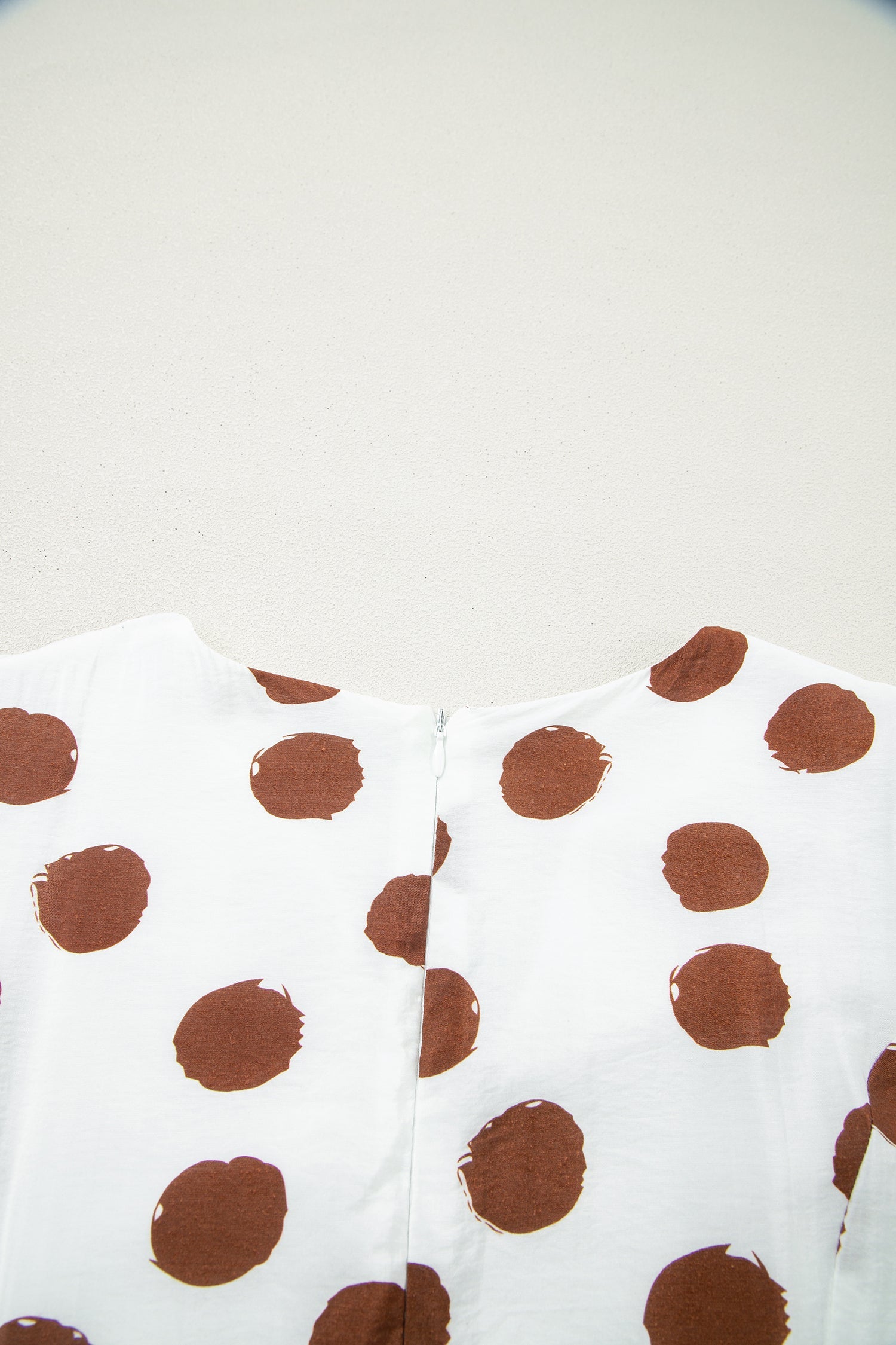Polka Dot V-Neck Short Sleeve Midi Dress