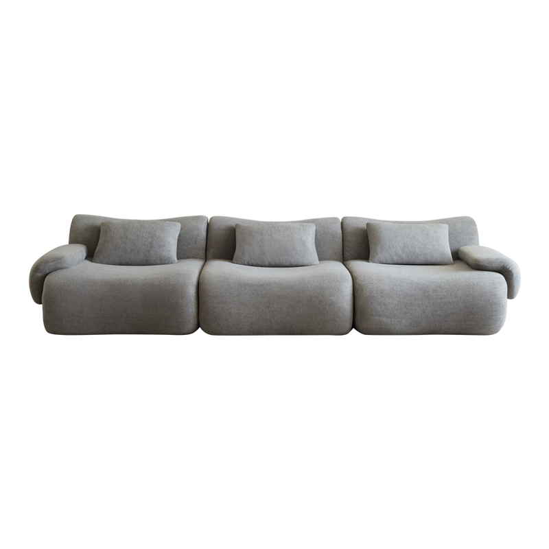 Modular Sectional Sofa, Compressed Sectional Sofa Modern Minimalist Style Couch, Bedroom, Comfy Compressed Sofa Couch Space-Efficient Light Gray