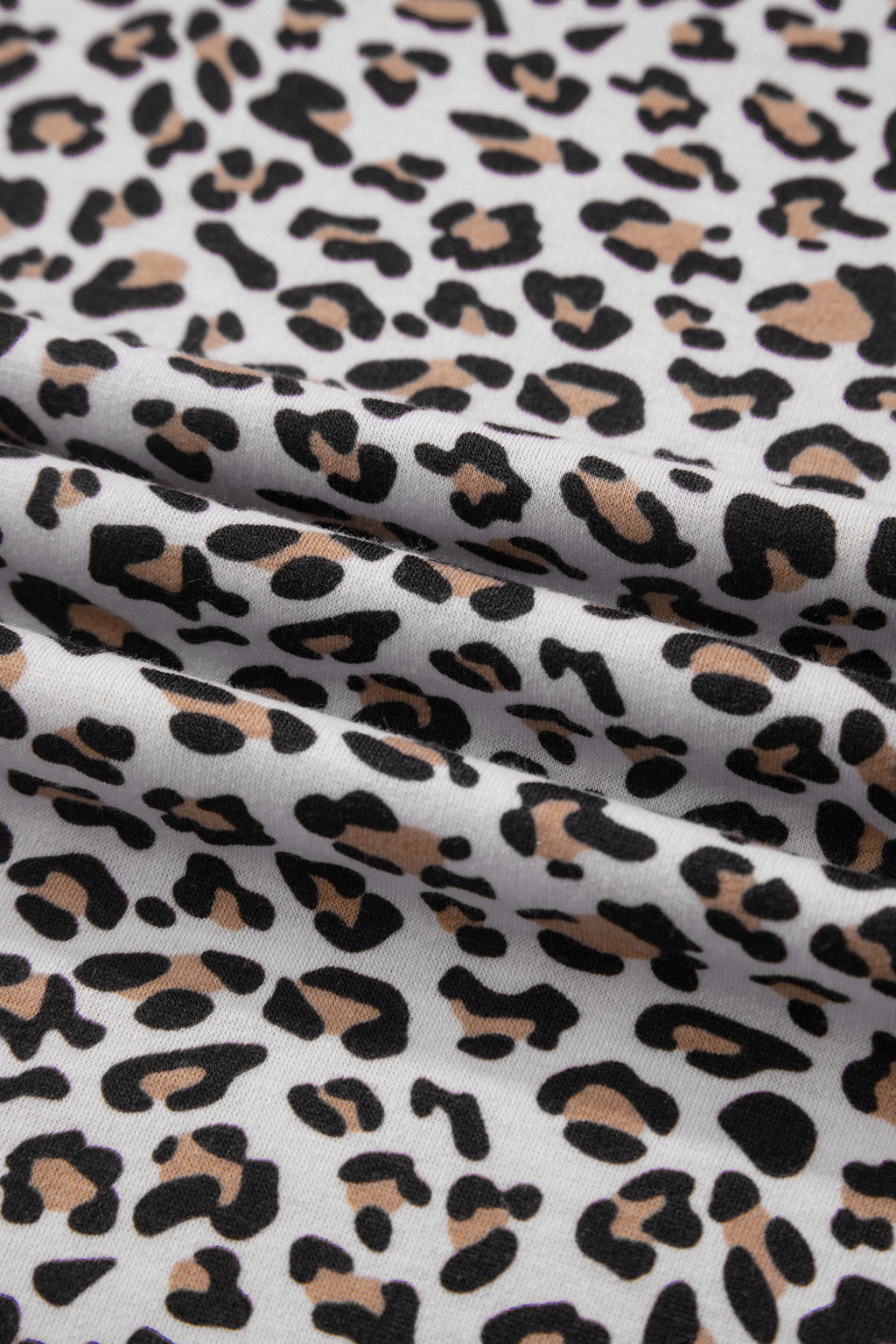 Leopard Loose Tee & Drawstring Waist Pants Set
