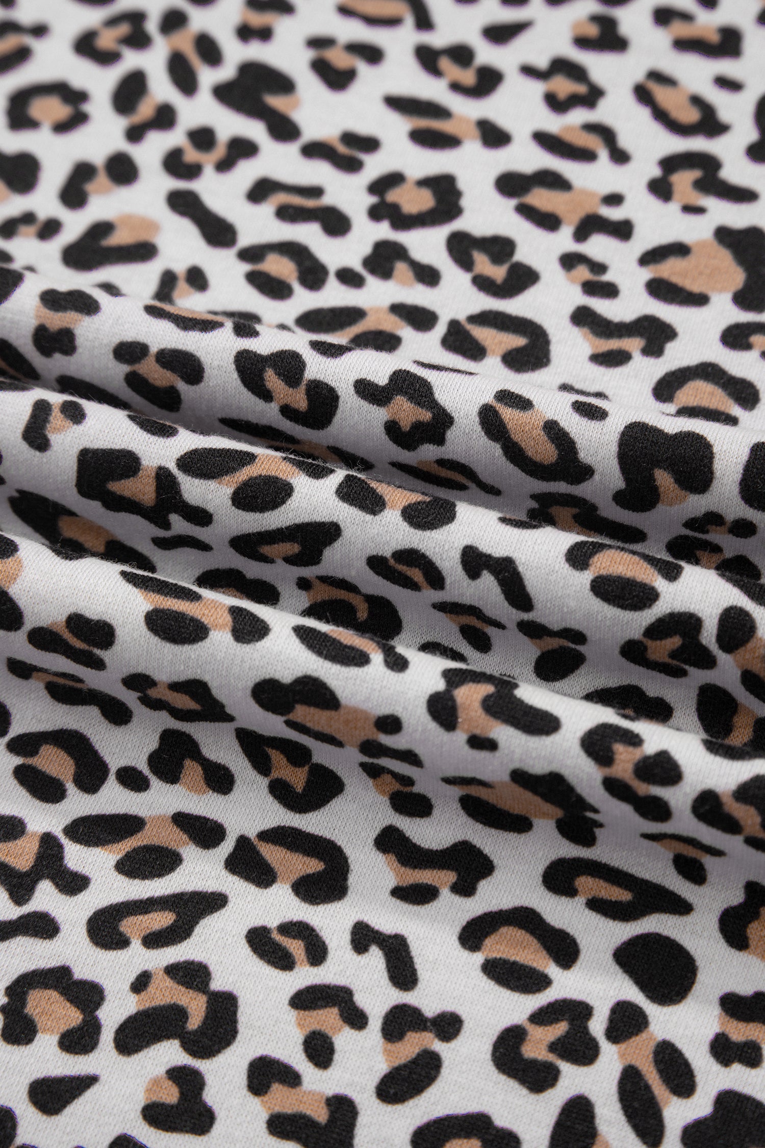 Leopard Loose Tee & Drawstring Waist Pants Set