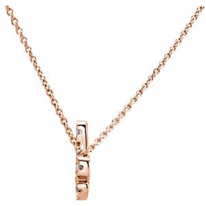 14K Rose Gold 1/4 CTW Natural Diamond 18" Necklace