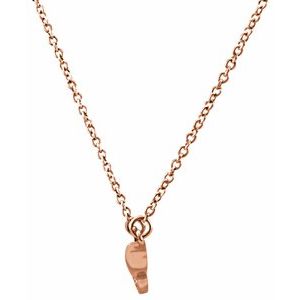 14K Rose Gold .08 CTW Natural Diamond Bar 17.5" Necklace