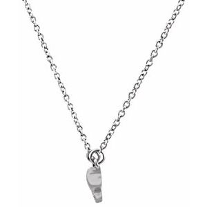 14K White Gold .08 CTW Natural Diamond Bar 17.5" Necklace