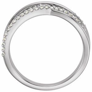 14K White Gold 1/5 CTW Lab-Grown Diamond Criss-Cross Ring