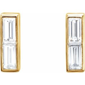 14K Yellow Gold 1/2 CTW Natural Diamond Earrings – image 2