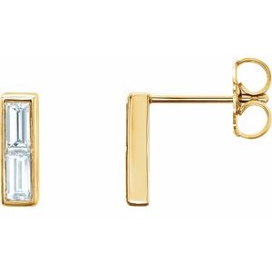 14K Yellow Gold 1/2 CTW Natural Diamond Earrings
