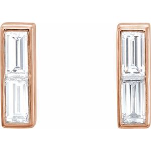 14K Rose Gold 1/2 CTW Natural Diamond Earrings – image 2