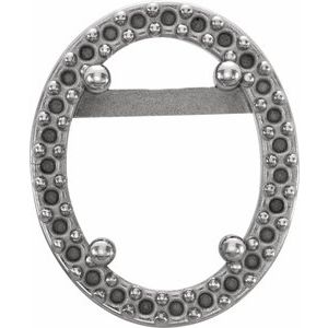 14K White Gold 6x4 mm Oval Halo-Style Earring Mounting