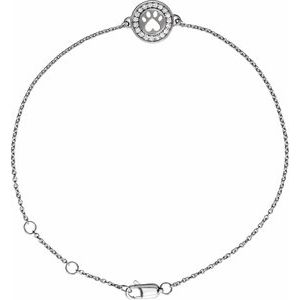 Sterling Silver 1/10 CTW Natural Diamond 7" Bracelet