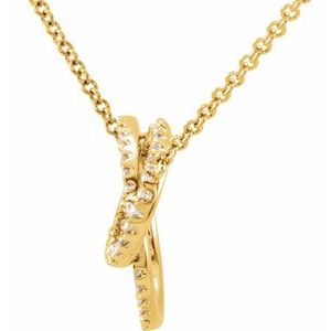 14K Yellow Gold 1/3 CTW Natural Diamond Circle 18" Necklace