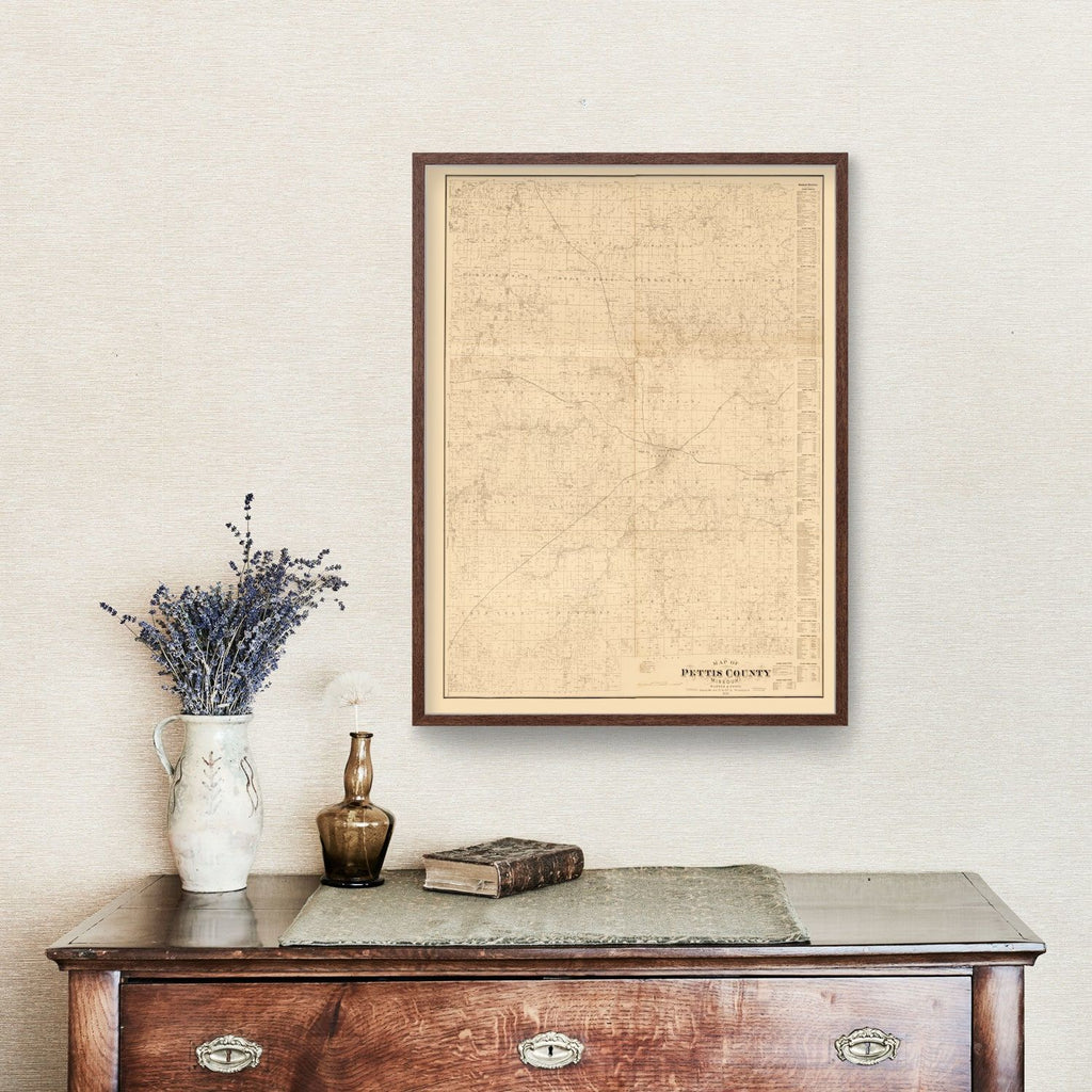 Vintage Map of Pettis County, Missouri 1867