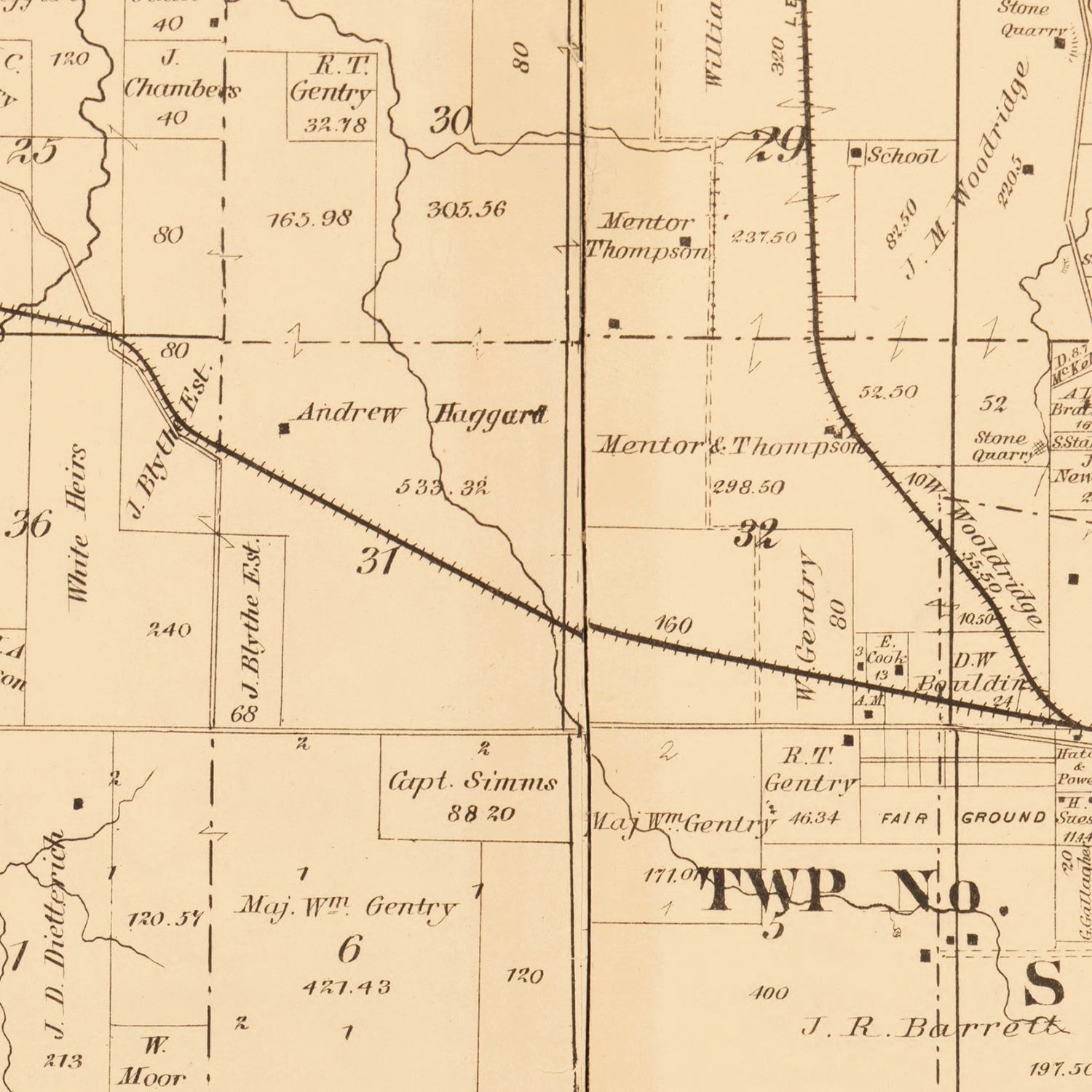 Vintage Map of Pettis County, Missouri 1867