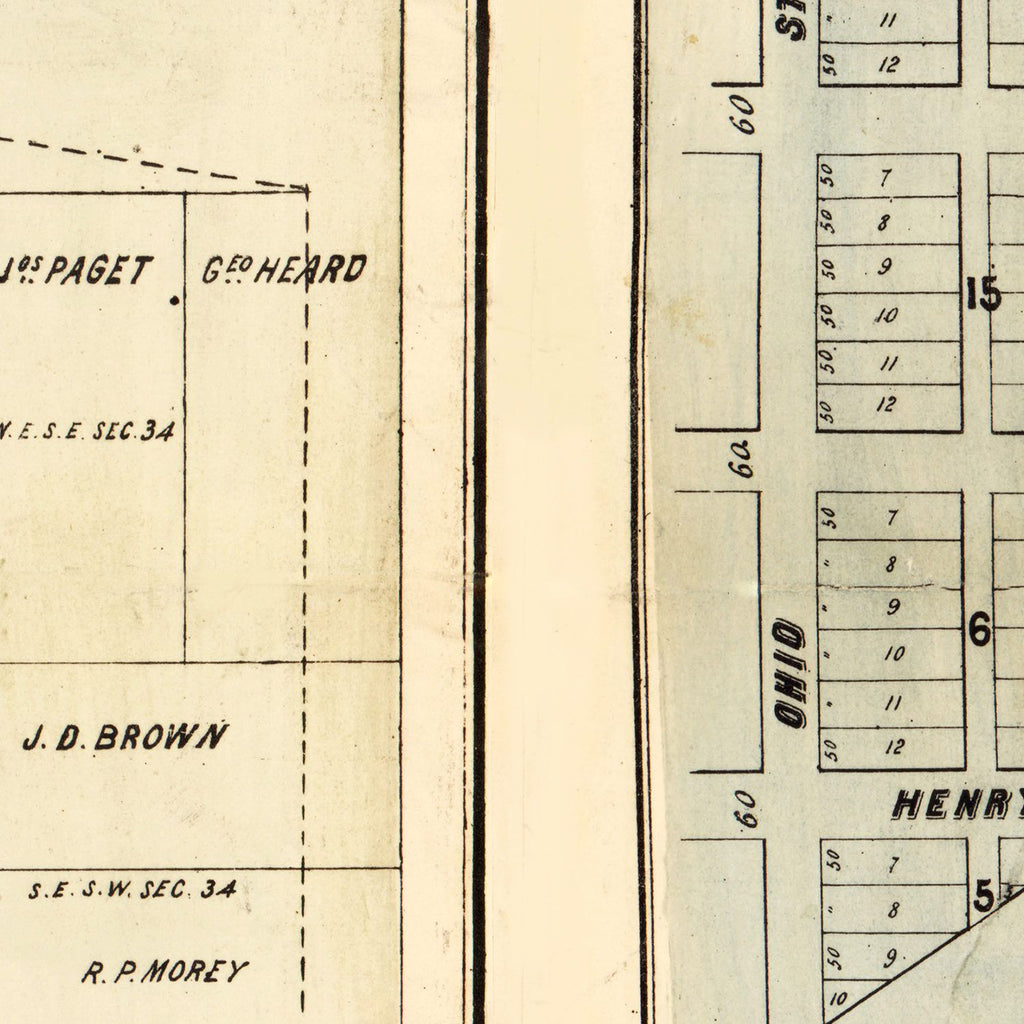 Vintage Map of Pettis County, Missouri 1872