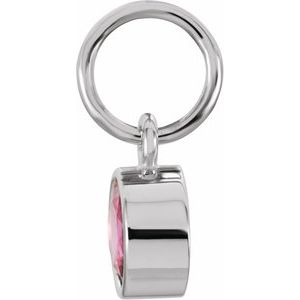 Sterling Silver Posh Mommy® Imitation Ruby Charm/Pendant – image 2
