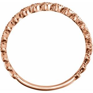 14K Rose Gold .06 CTW Natural Diamond Stackable Heart Ring
