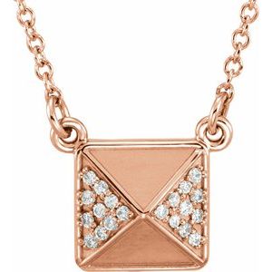 14K Rose Gold .05 CTW Natural Diamond 16 1/2" Necklace