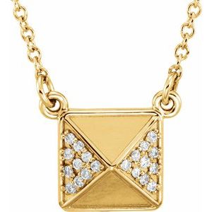 14K Yellow Gold .05 CTW Natural Diamond 16 1/2" Necklace