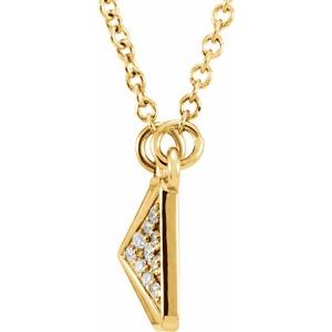 14K Yellow Gold .05 CTW Natural Diamond 16 1/2" Necklace