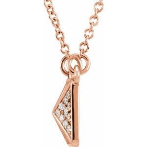 14K Rose Gold .05 CTW Natural Diamond 16 1/2" Necklace