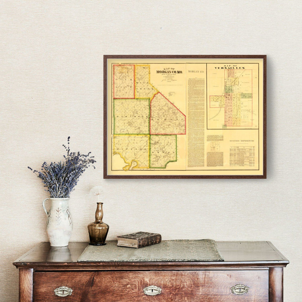 Vintage Map of Morgan County, Missouri 1880