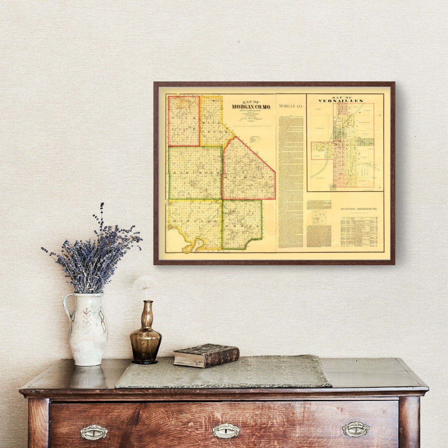 Vintage Map of Morgan County, Missouri 1880