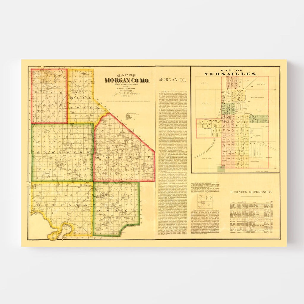 Vintage Map of Morgan County, Missouri 1880