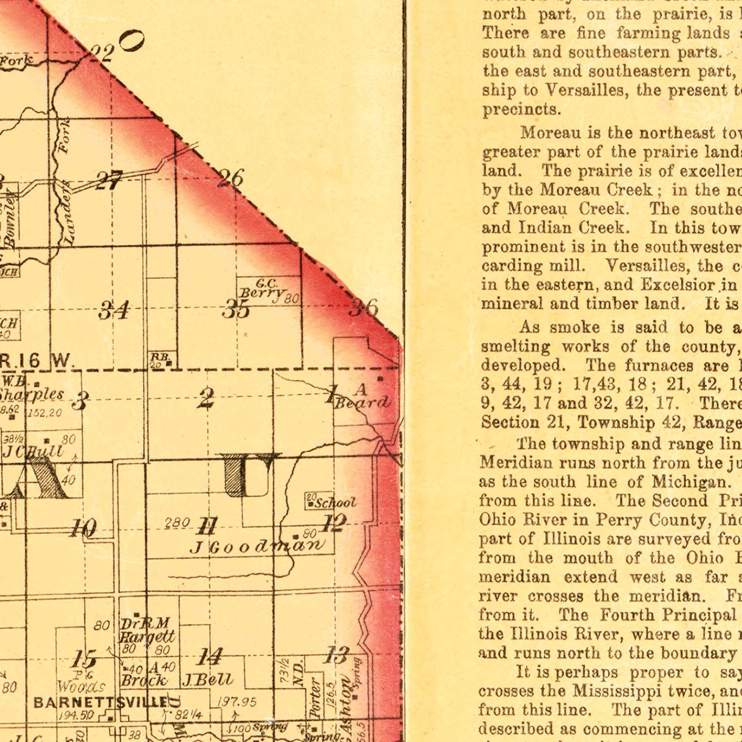 Vintage Map of Morgan County, Missouri 1880